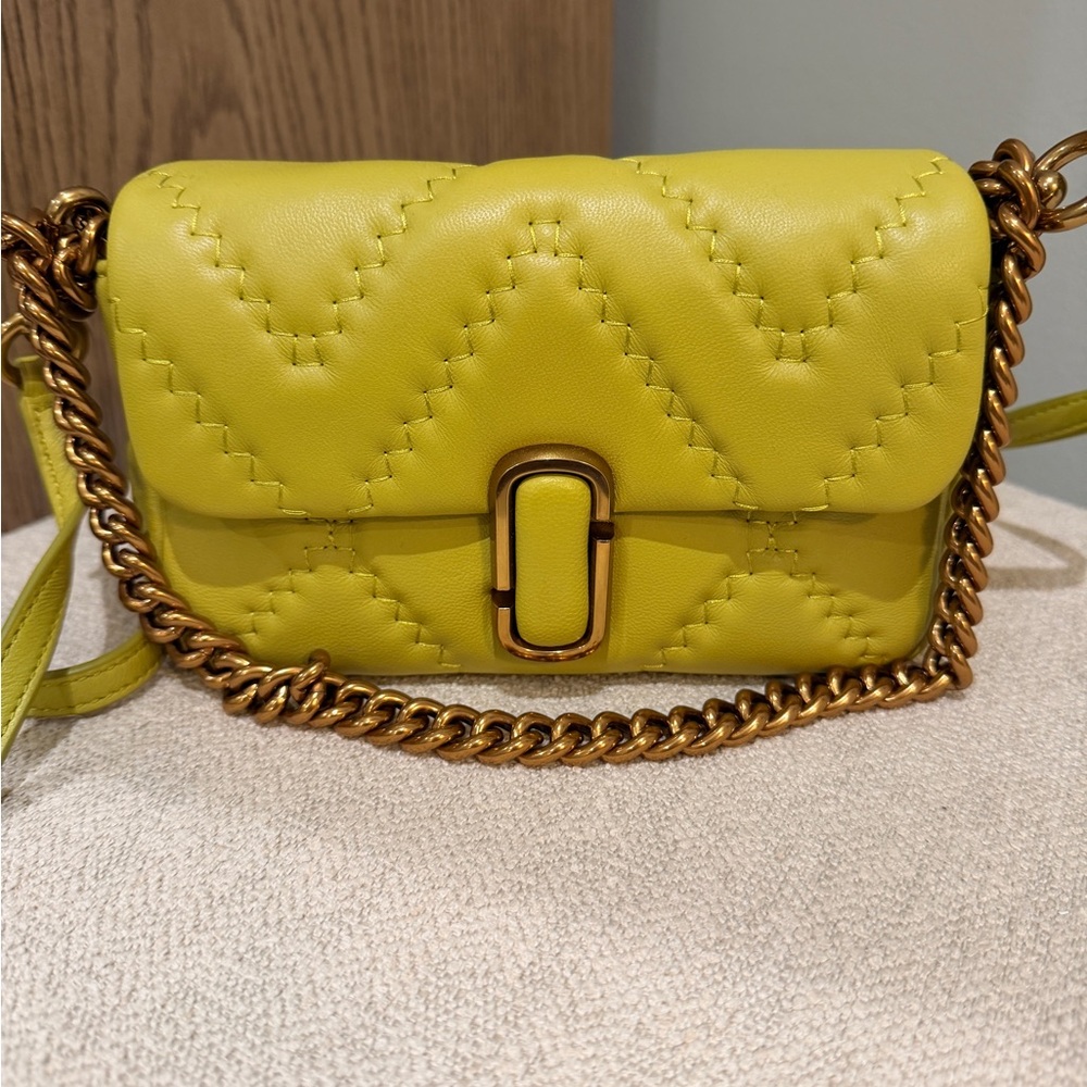 Marc Jacobs Quilted Leather J Marc Mini Bag Crossbody in Citronelle